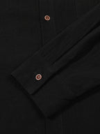 Casual Long-Sleeve Top and Pants Set – Loose-Fit Linen with Collar