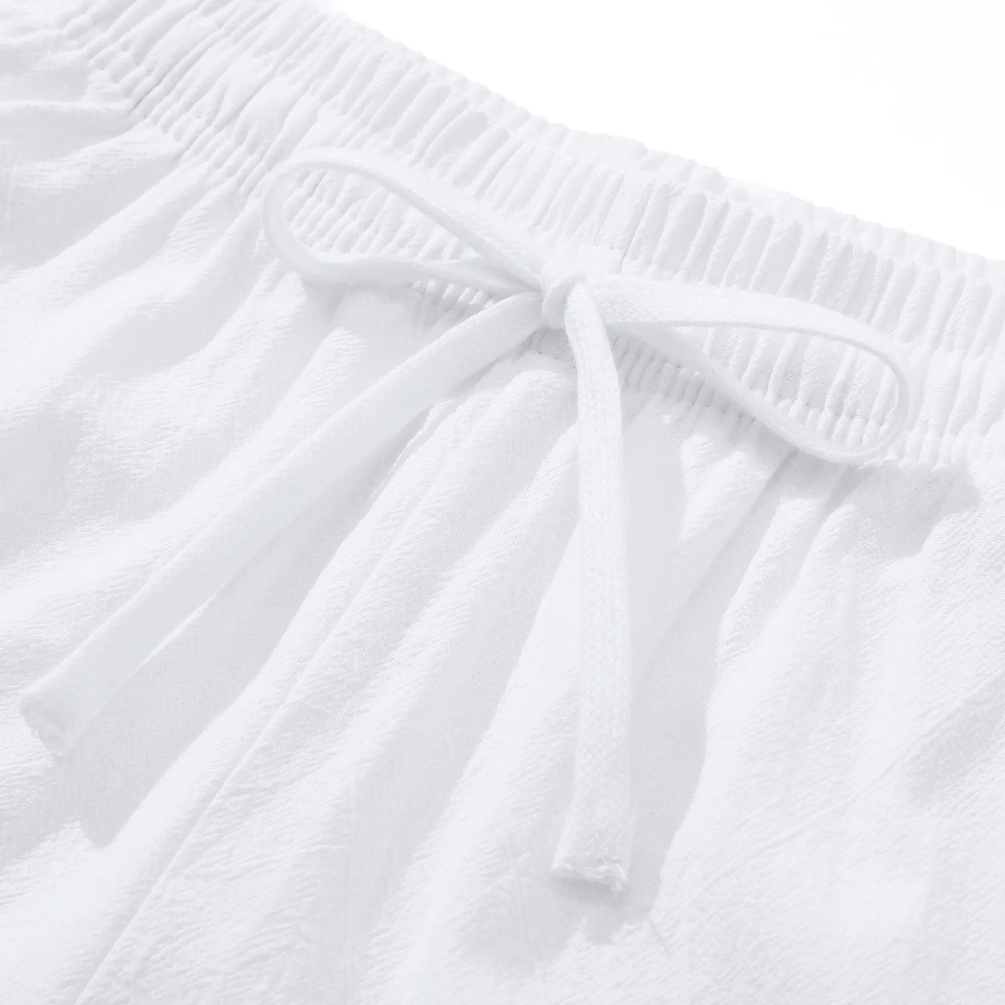 Lightweight Linen Cotton Pants with Drawstring Waist