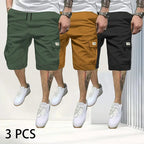 Men’s 3-Pack Breathable Drawstring Shorts with Pockets