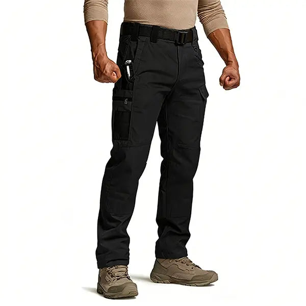 Black tactical work pants