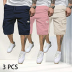 Men’s 3-Pack Breathable Drawstring Shorts with Pockets