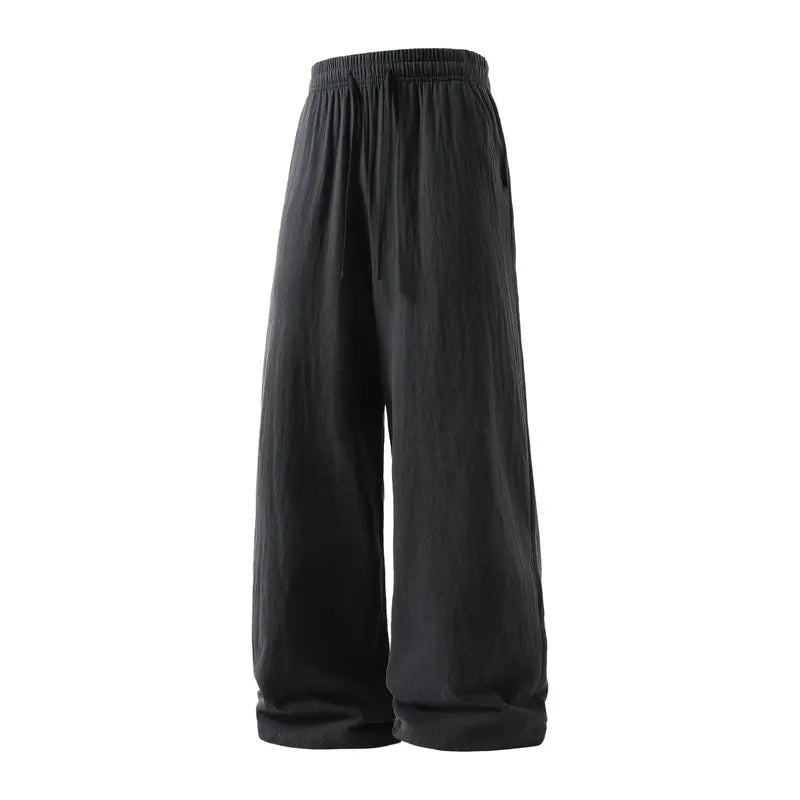 Lightweight Linen Cotton Pants with Drawstring Waist