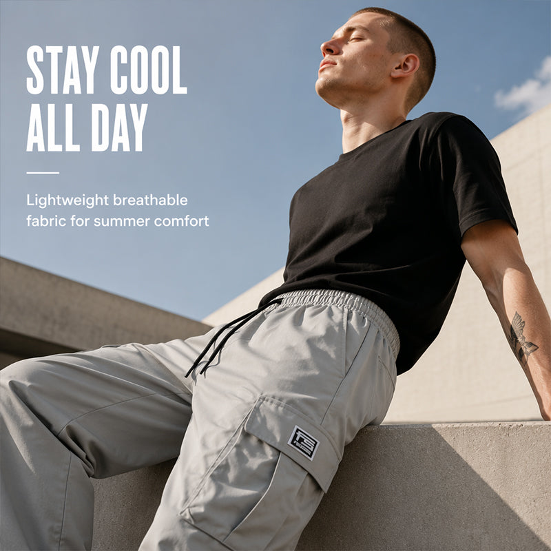 Pantalones cargo informales y holgados para hombre