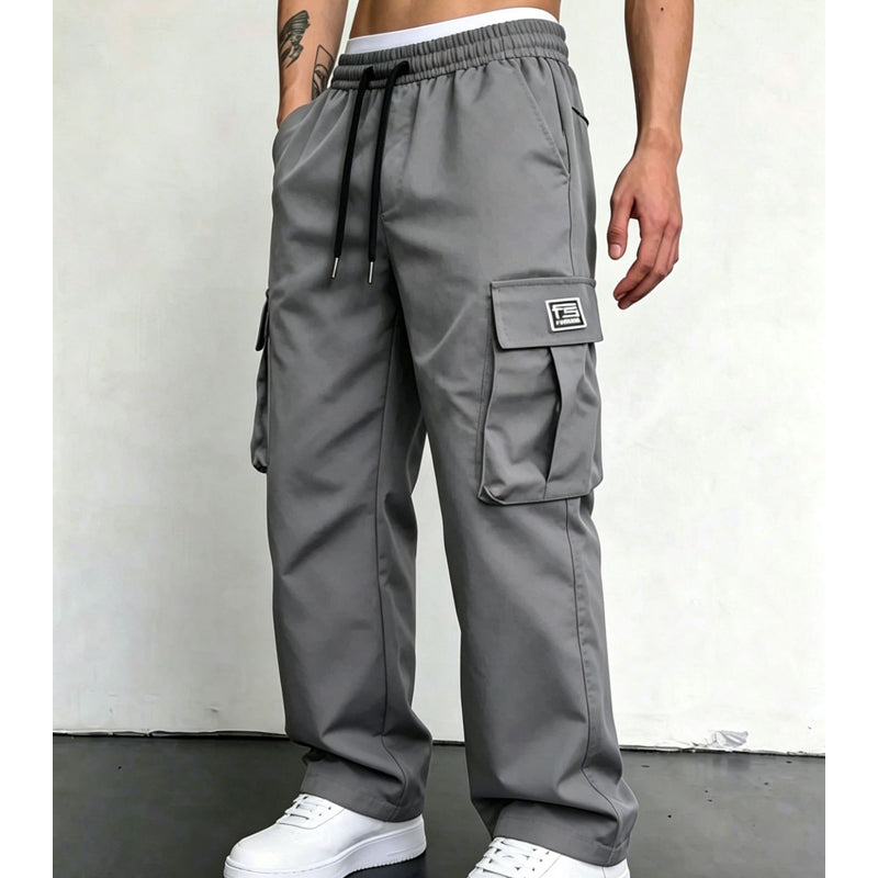Pantalones cargo informales y holgados para hombre